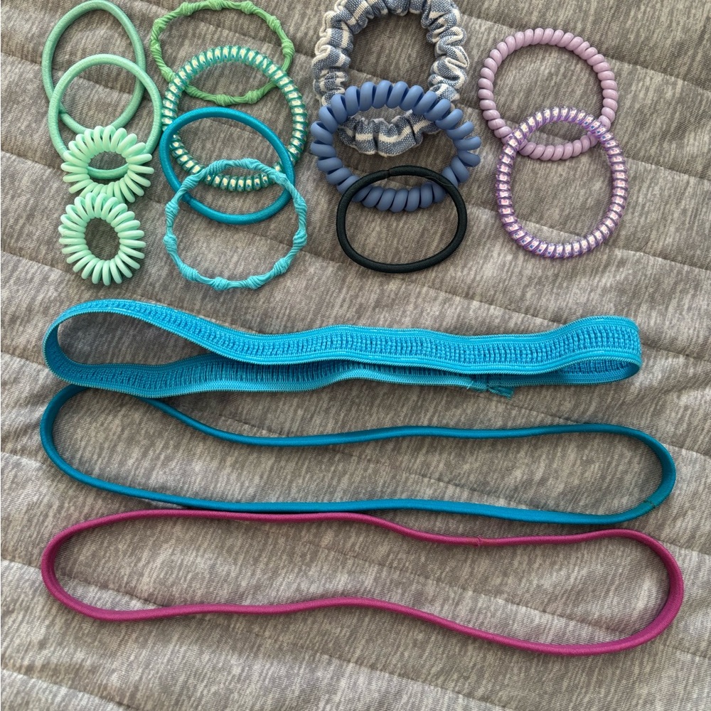 Cool Colors Hair Accessories Set - Teal, Blue and Purple